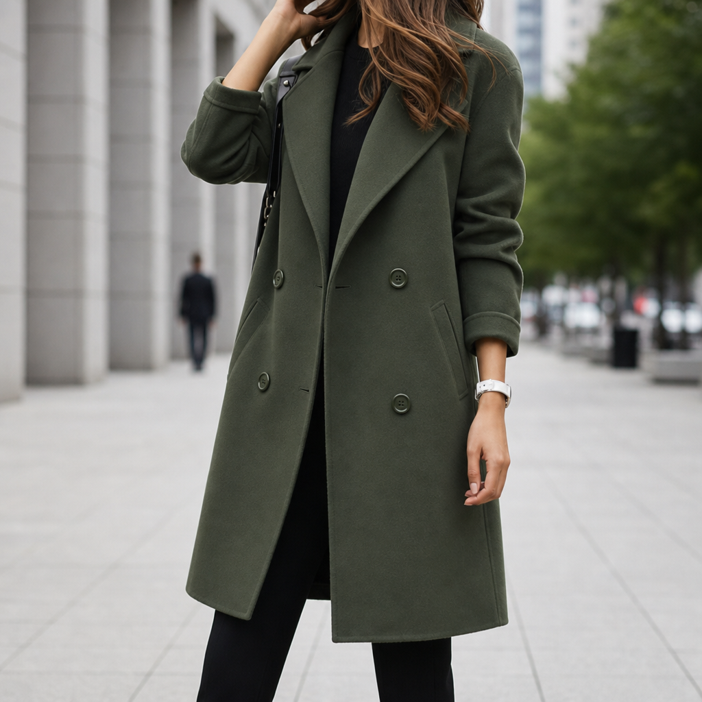 Nora – Double-Breasted Midi Coat
