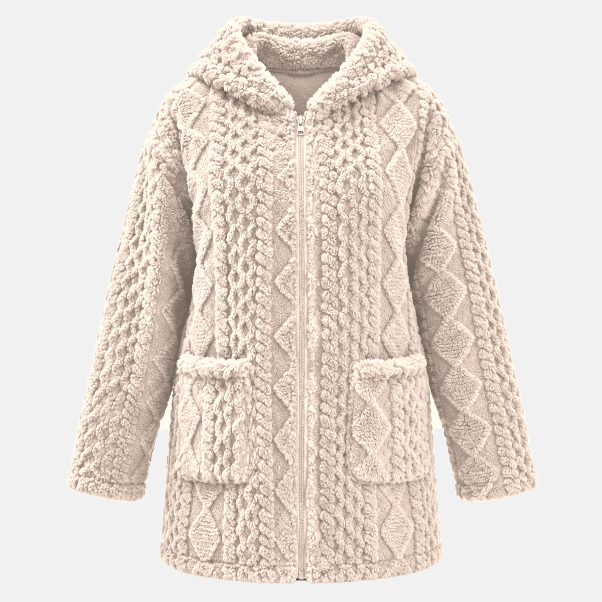 Marlene – Cozy Plush Hooded Cardigan Jacket