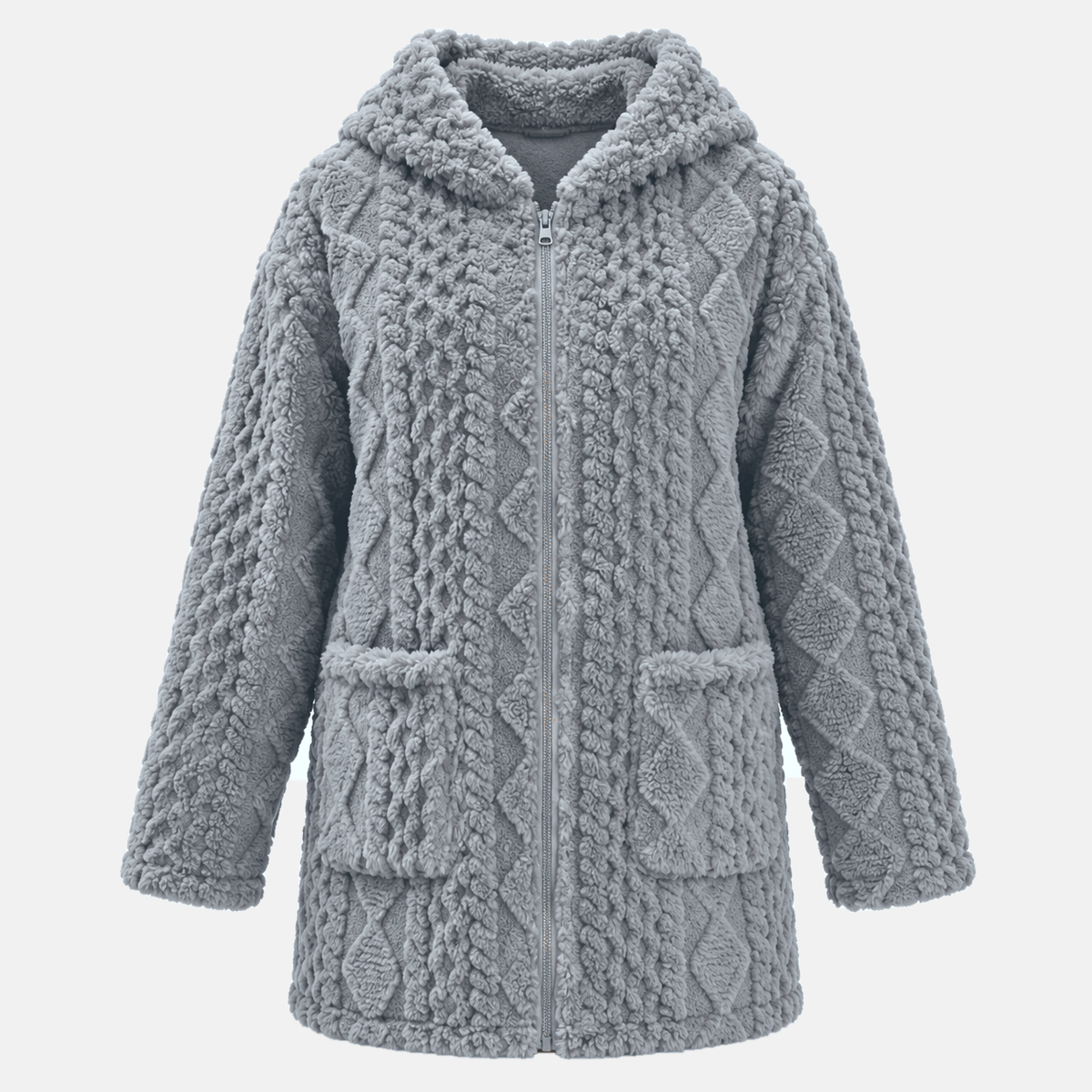 Marlene – Cozy Plush Hooded Cardigan Jacket