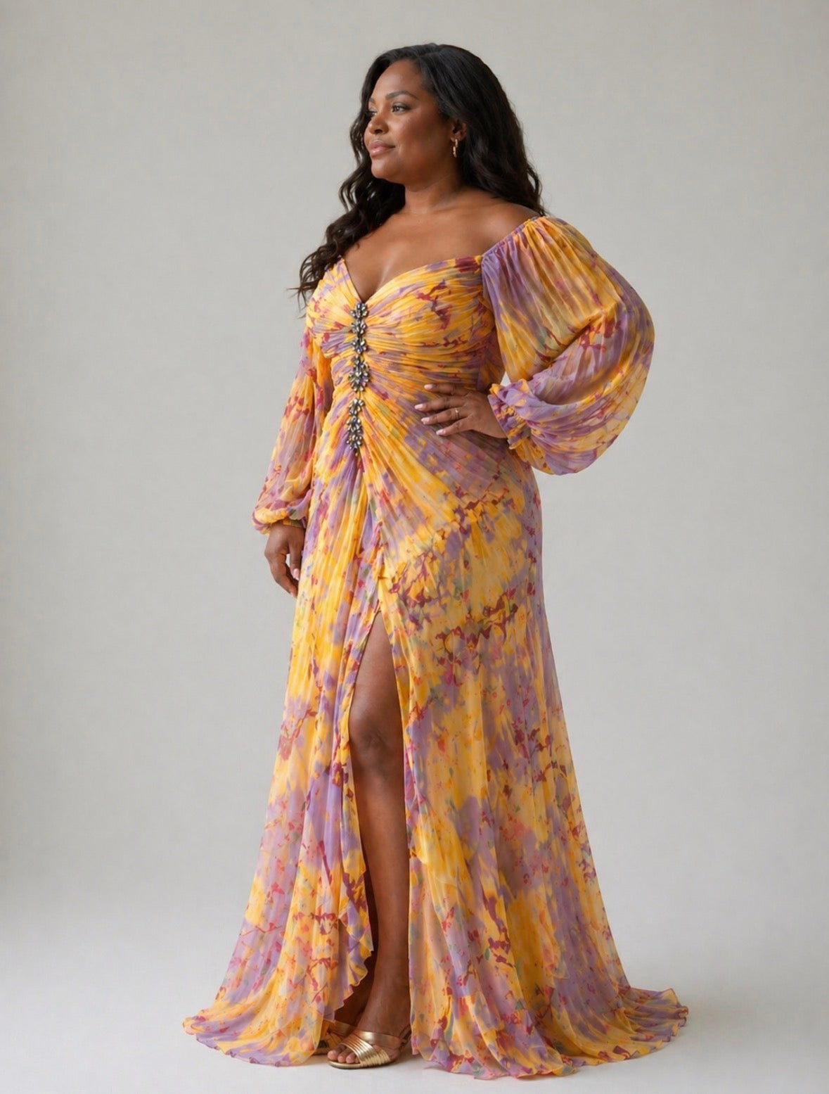 Violet & Grace™ | Elegant Dress with V-Neck