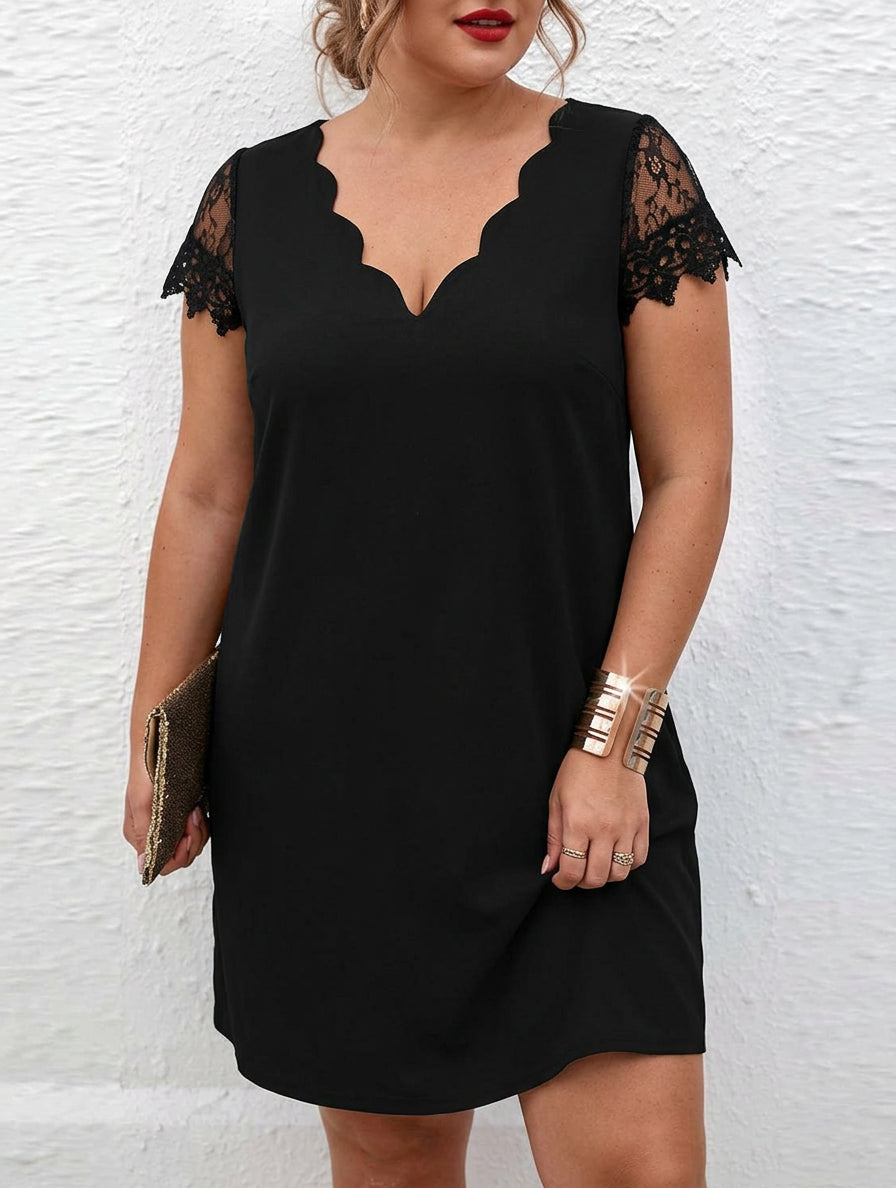 Mirelle | Lace Sleeve Classic Elegance Dress