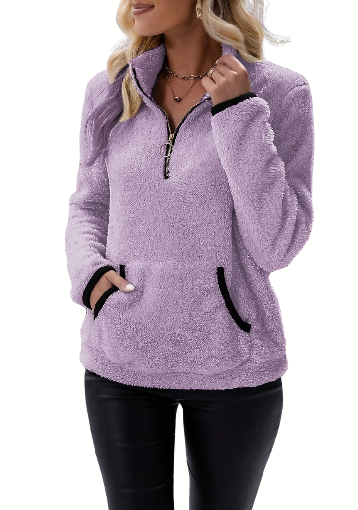 Sarah | Fluffy Zip-Up Jacket