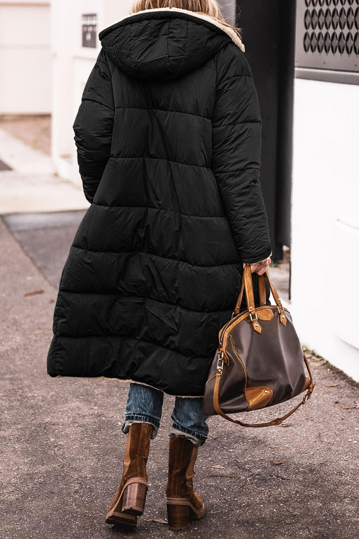 Sofia – Reversible Longline Quilted Coat
