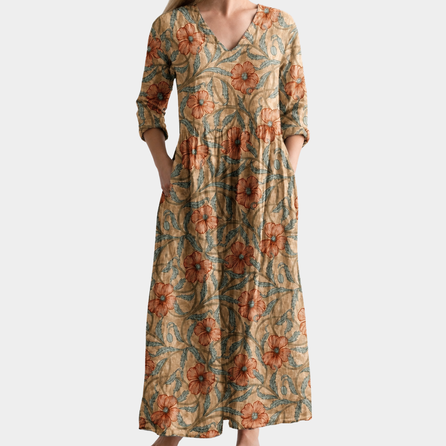 Autumn Poppy Garden Dress