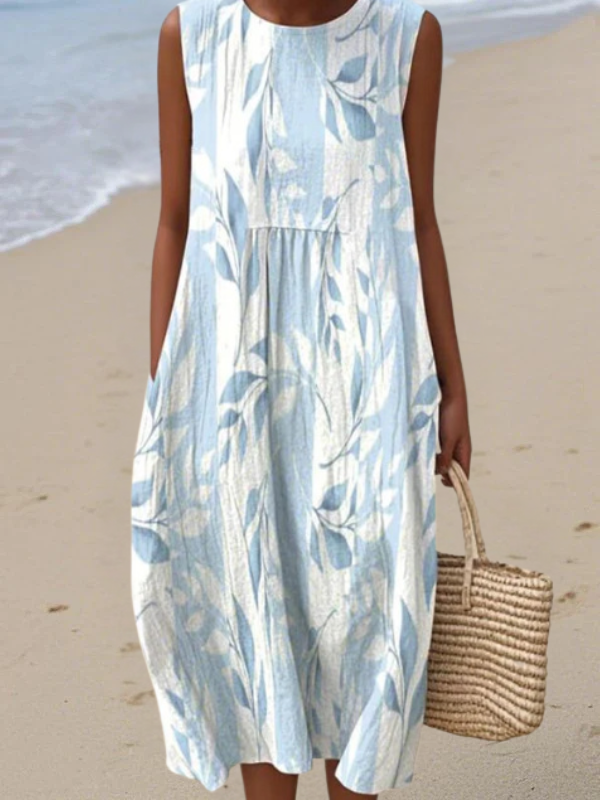 Sienna™ | Leaf Inspired Midi Dress