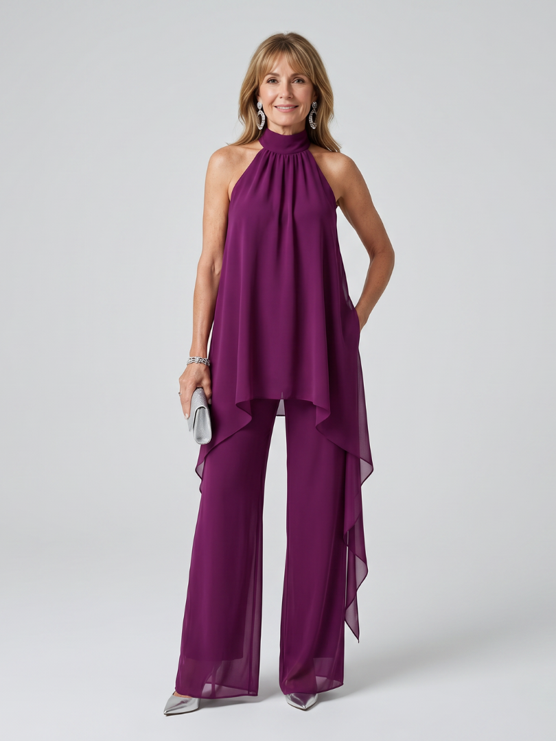 Bearim | Halter Neck Asymmetric Tunic Set