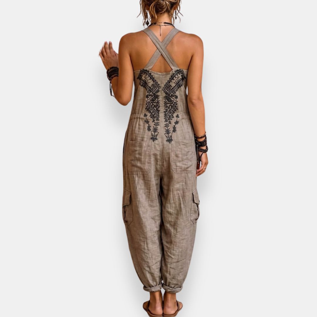 Patrice™ | Embroidered Boho Harem Jumpsuit