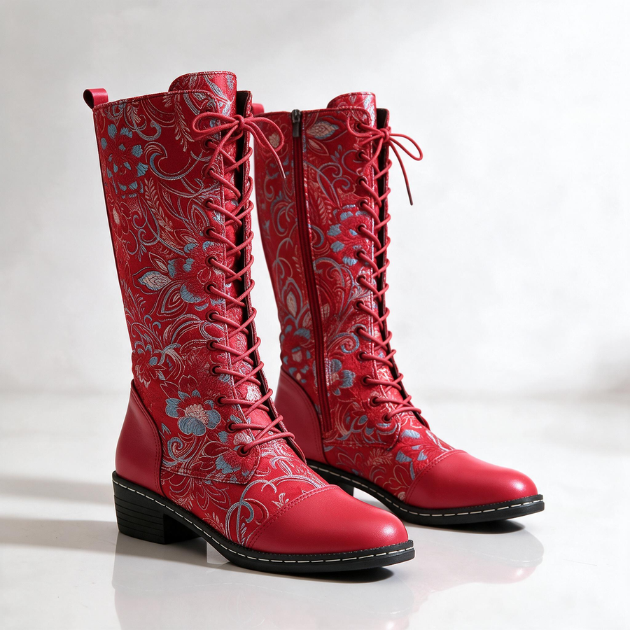 Solvara - Floral Boots