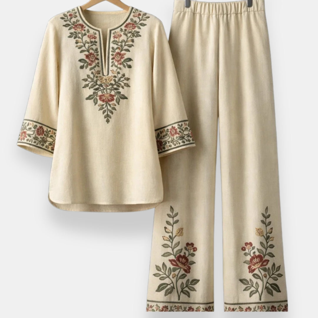 Nita™ Embroidered Tunic and Pants Set