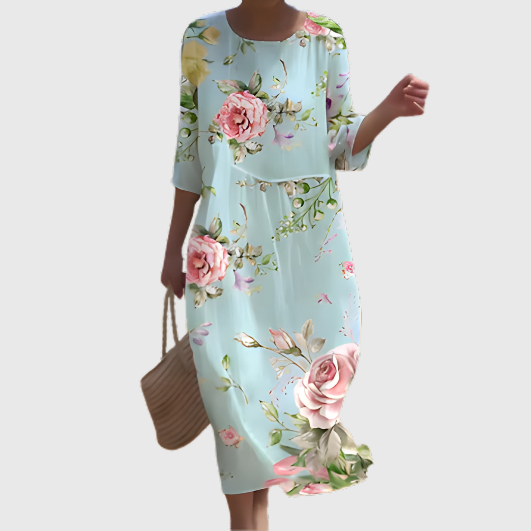 Long, fluid, chic, and comfortable dress