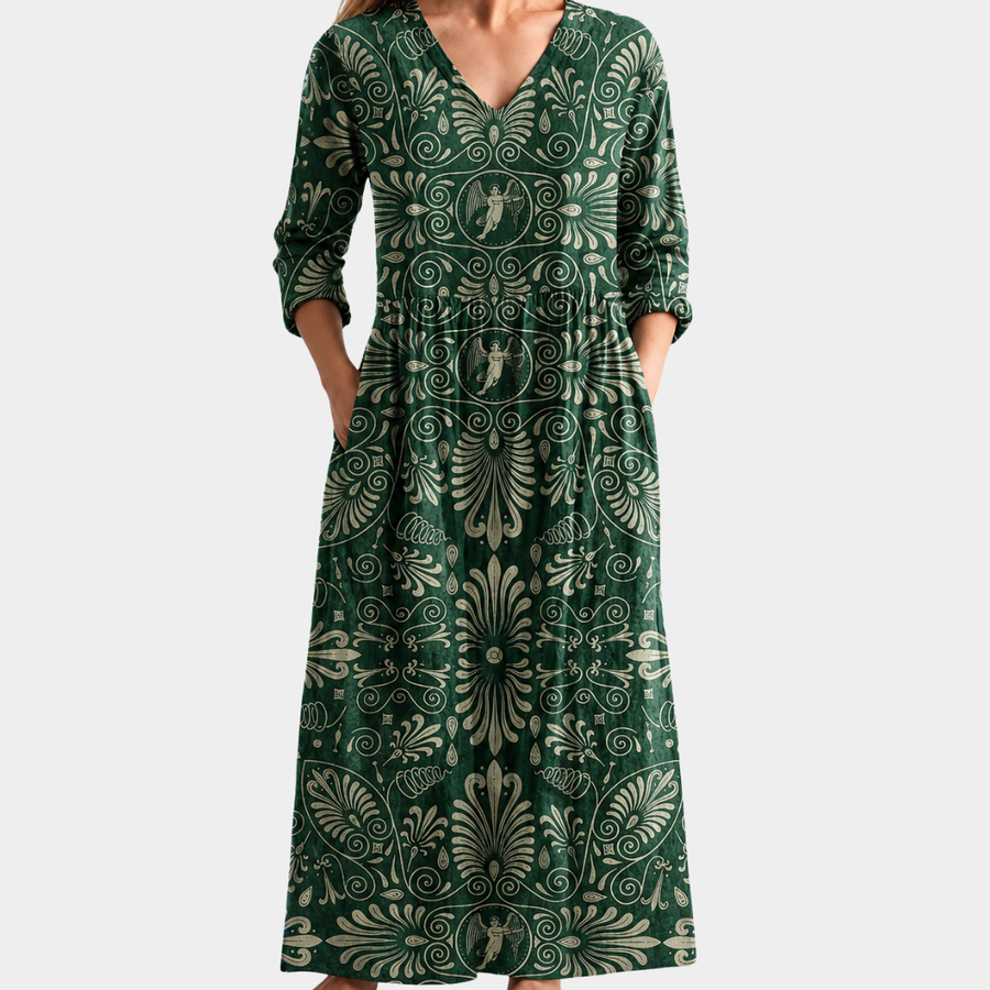 Emerald Heritage Scrollwork Dress