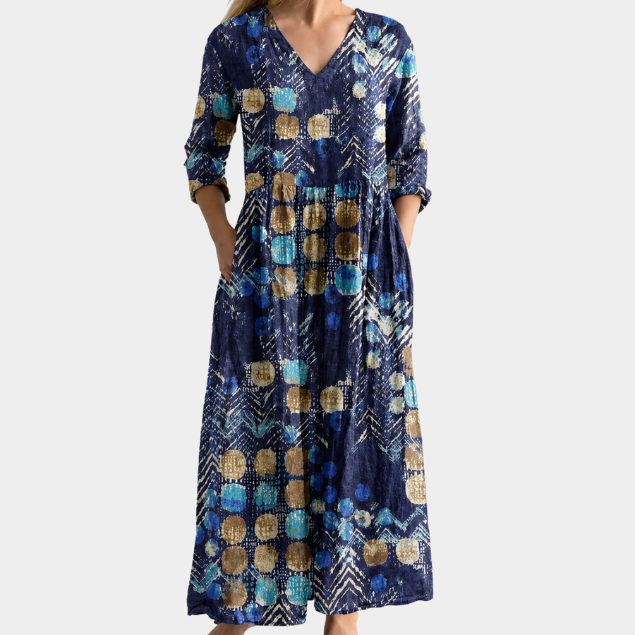Midnight Mosaic Pocket Dress