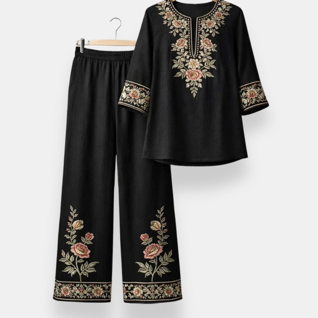 Nita™ Embroidered Tunic and Pants Set