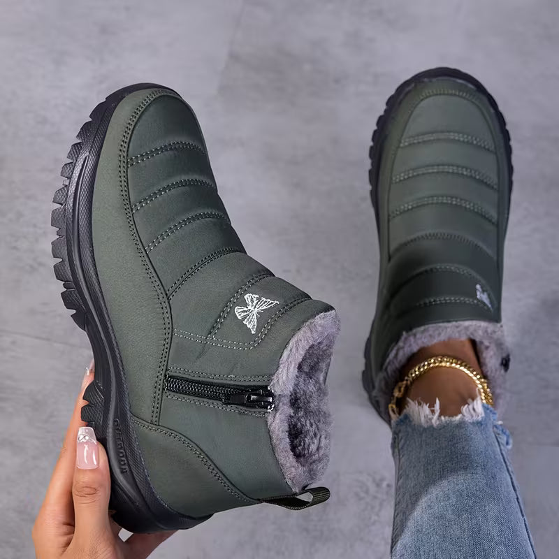 Flora™ | Quilted Waterproof Slip-On Ankle Boots