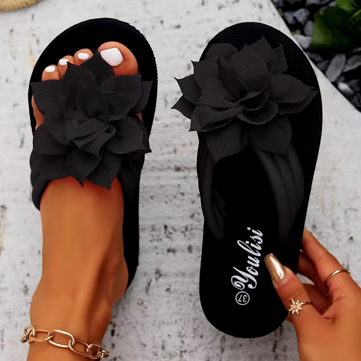 Elegant Flower Sandals