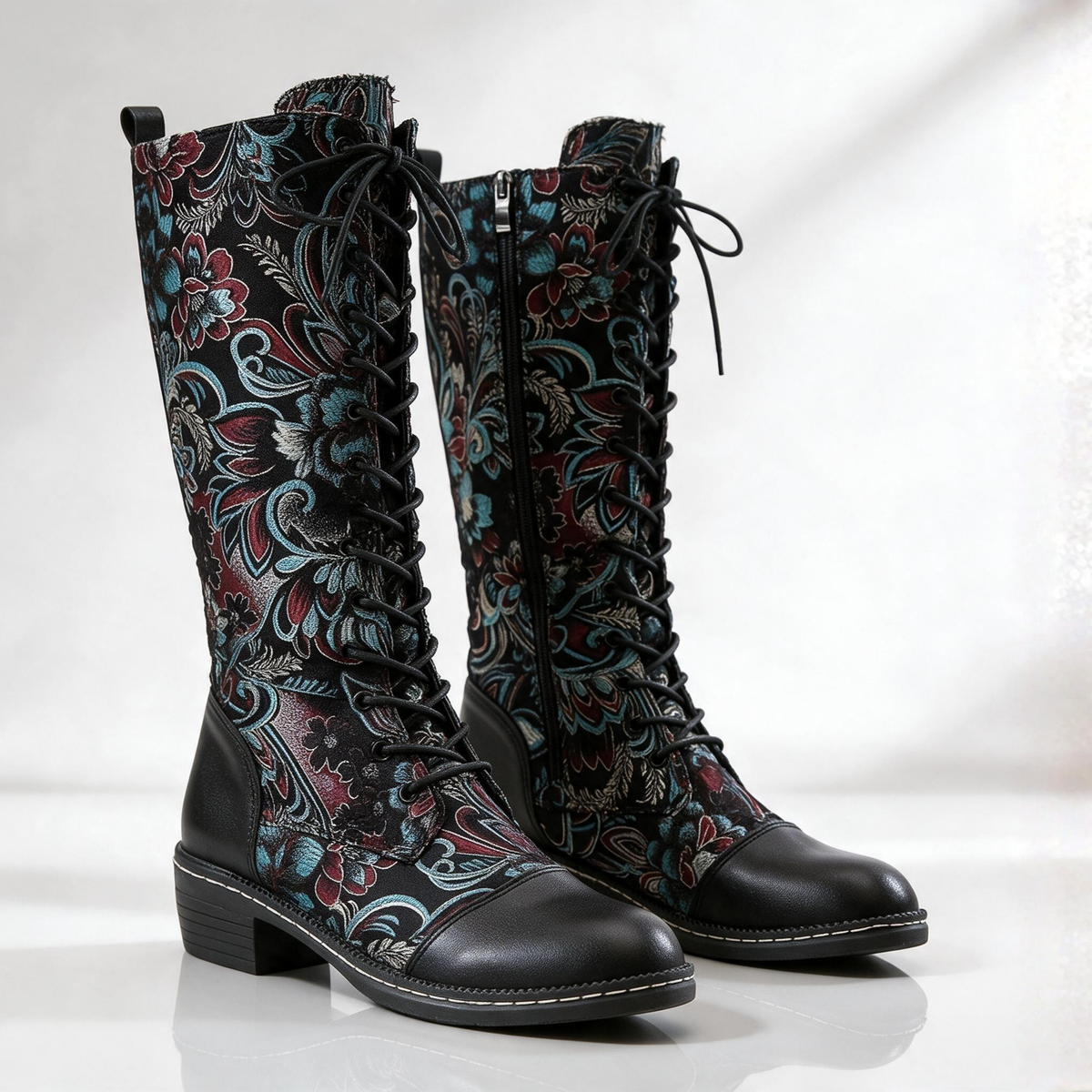 Solvara Floral Boots