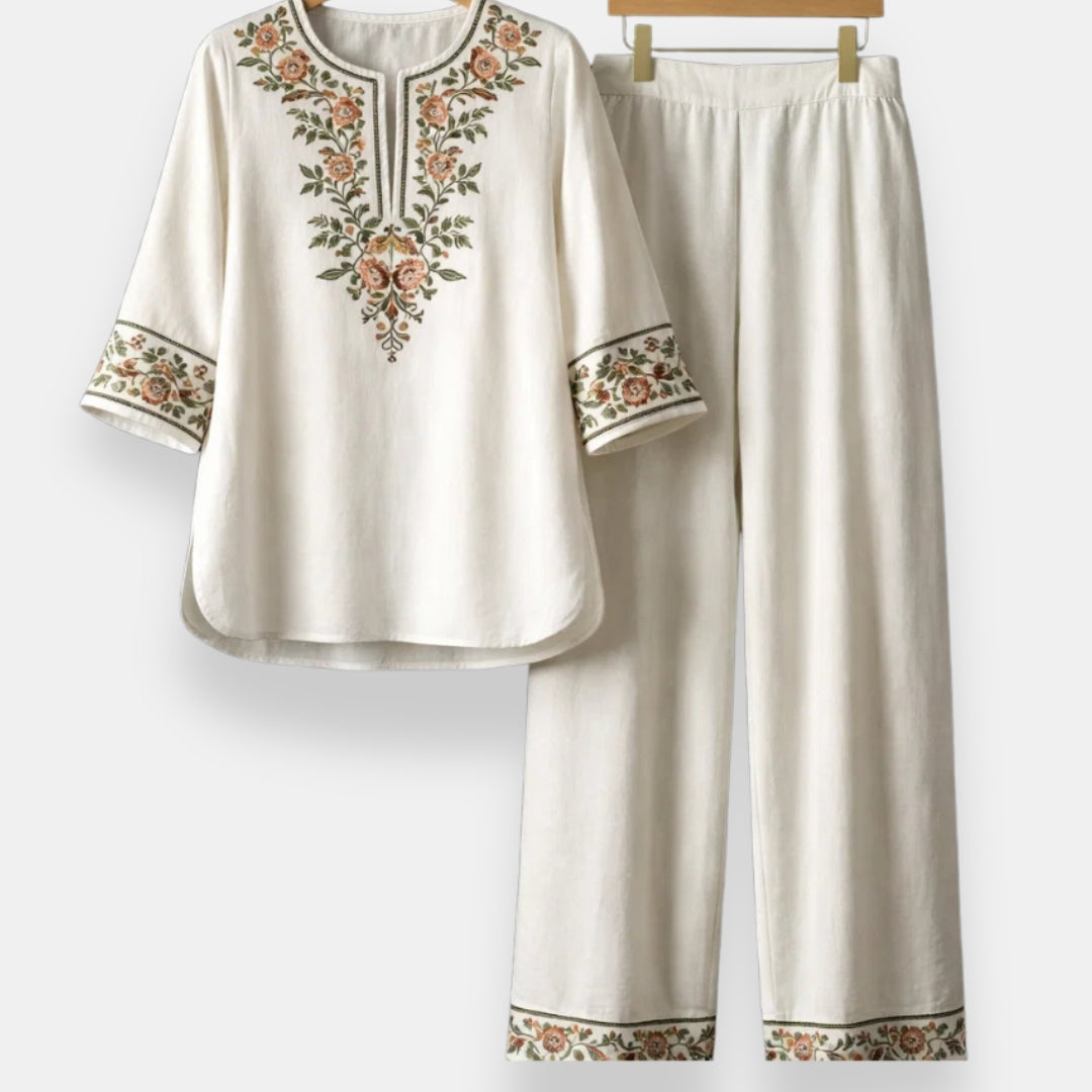 Nita™ Embroidered Tunic and Pants Set