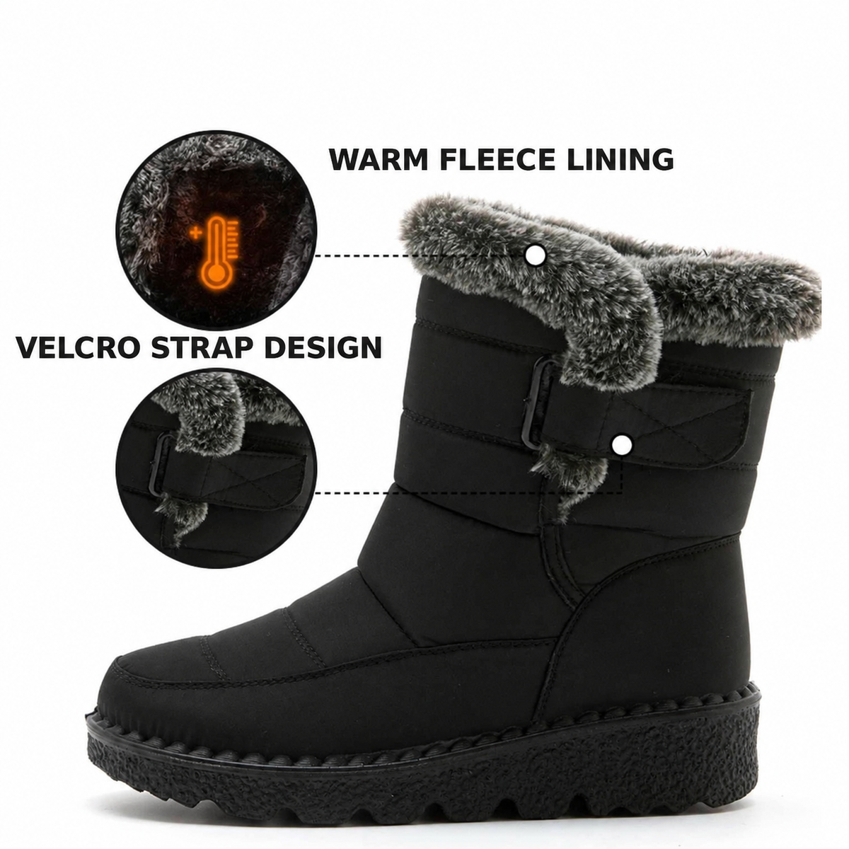 Mila™ | Quilted | Waterproof Non-Slip Mid-Calf Boots