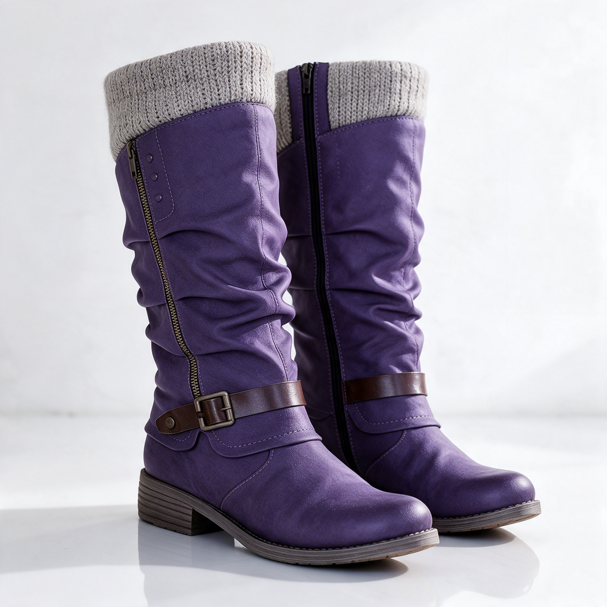 Verella Knit Cuff Boots