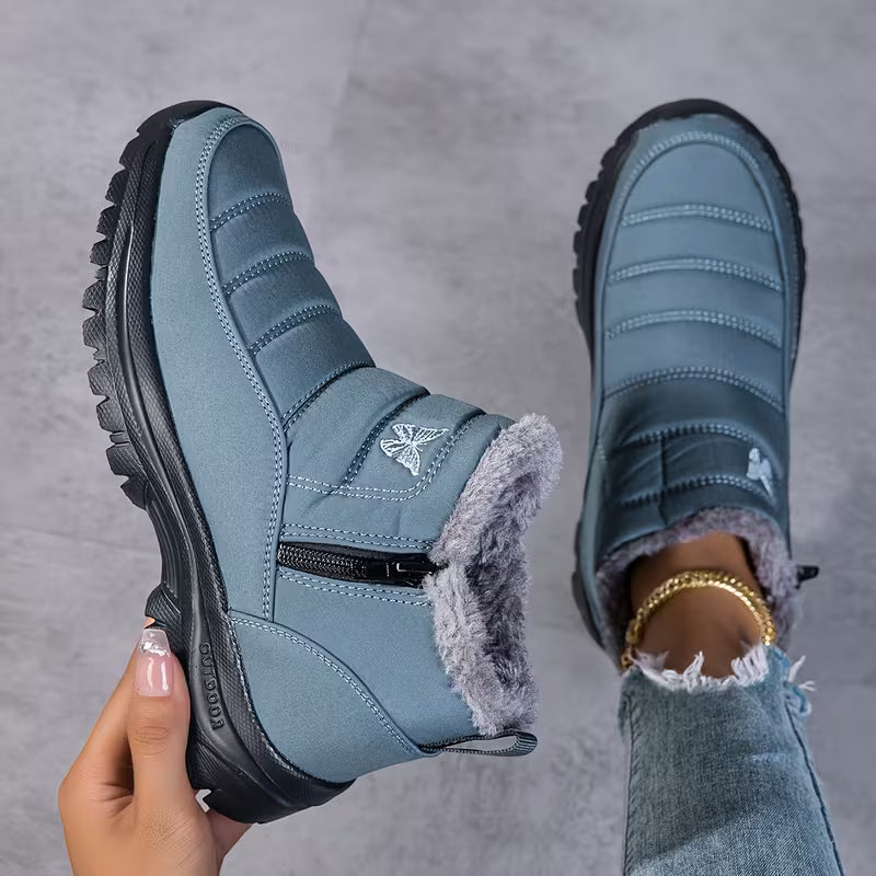 Flora™ | Quilted Waterproof Slip-On Ankle Boots