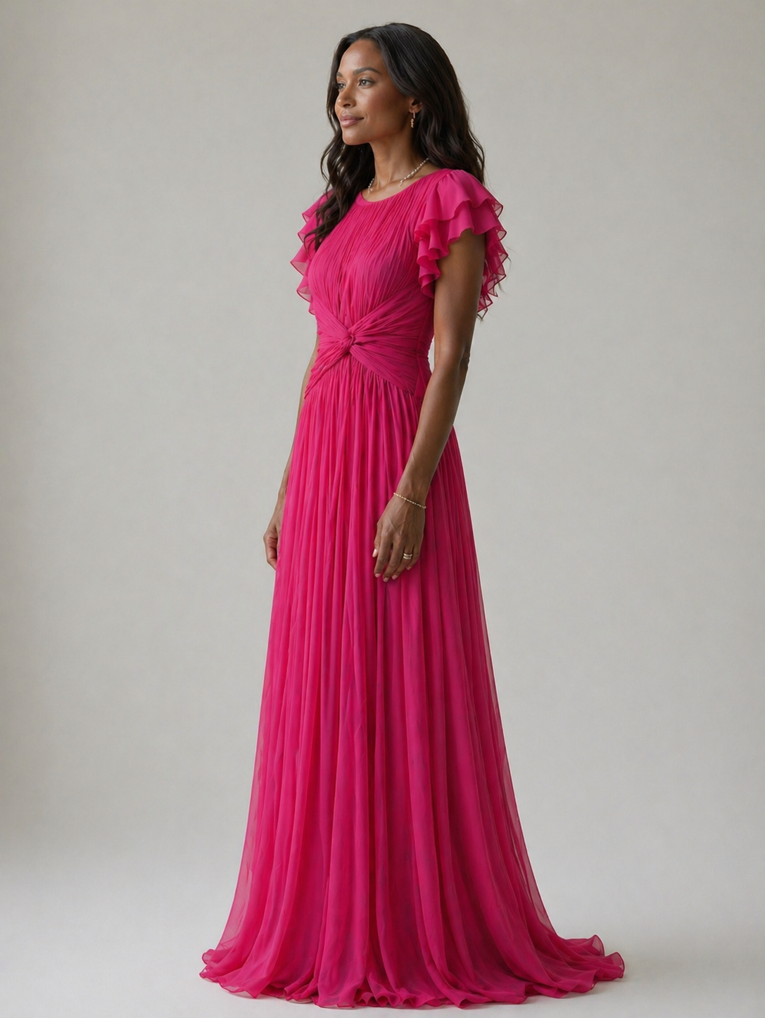 Pleated Evening Dress
