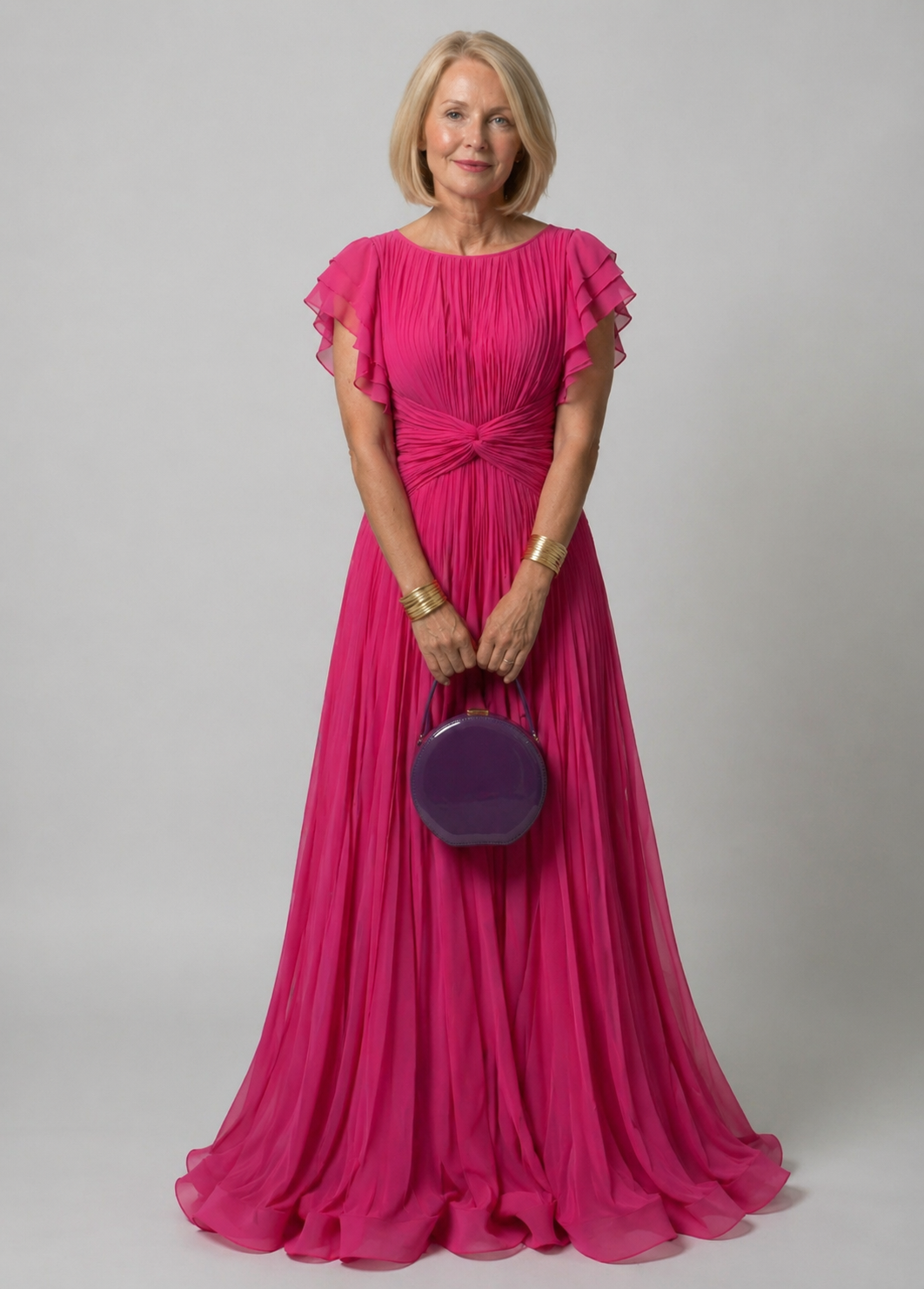 Pleated Evening Dress