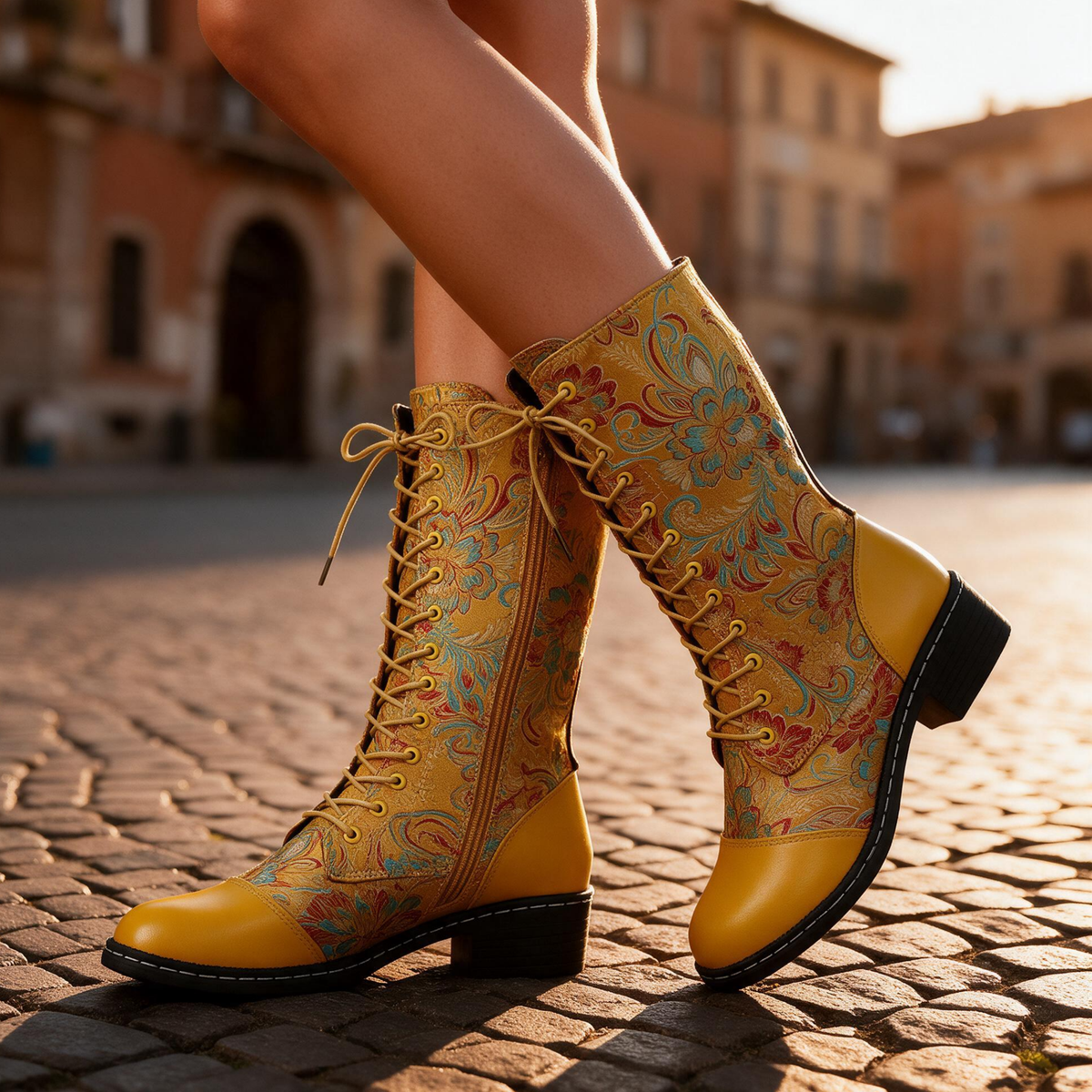 Solvara Floral Boots