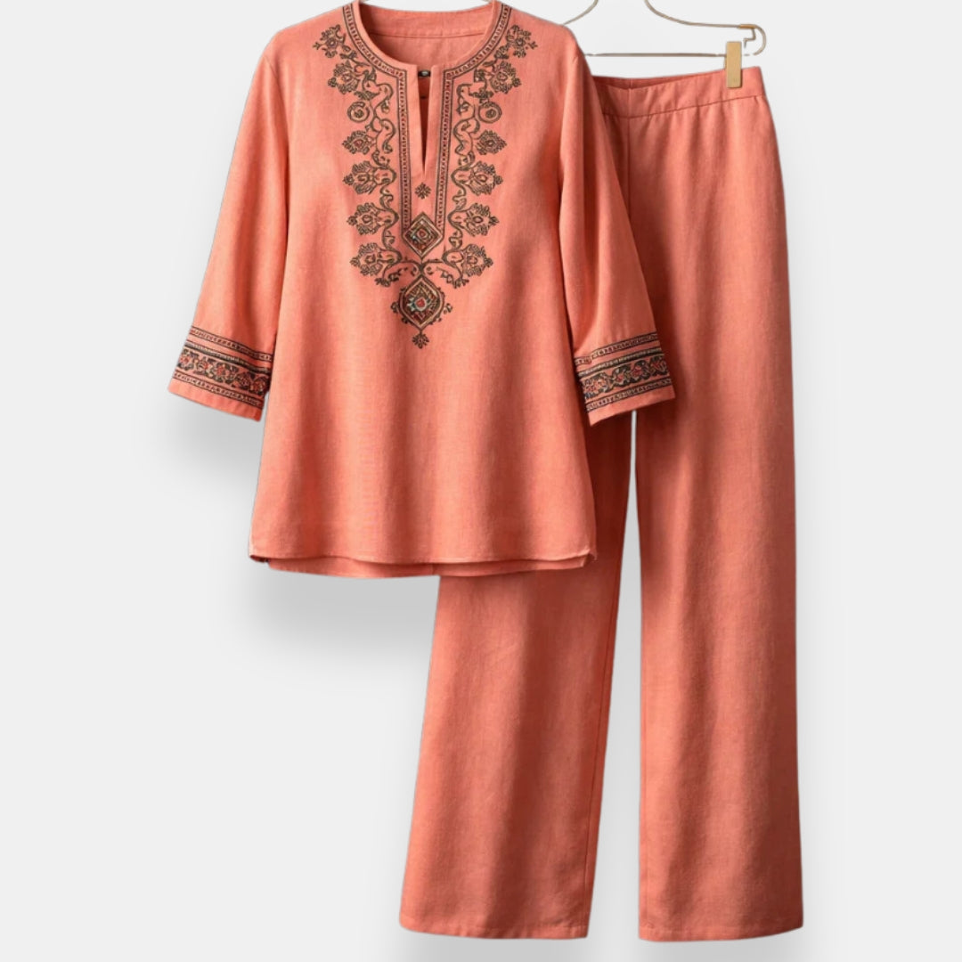 Nita™ Embroidered Tunic and Pants Set
