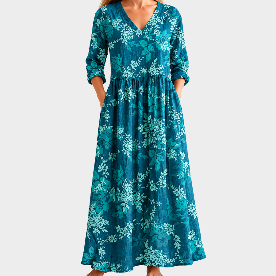 Printed Pocket Maxi Dress