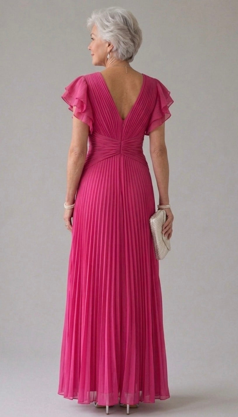 Pleated Evening Dress