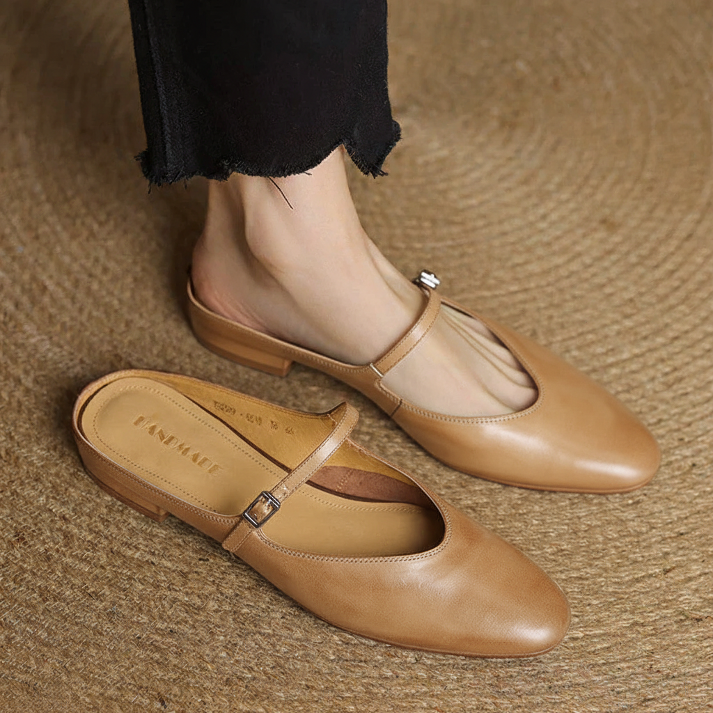 Avina Genuine Leather Mules