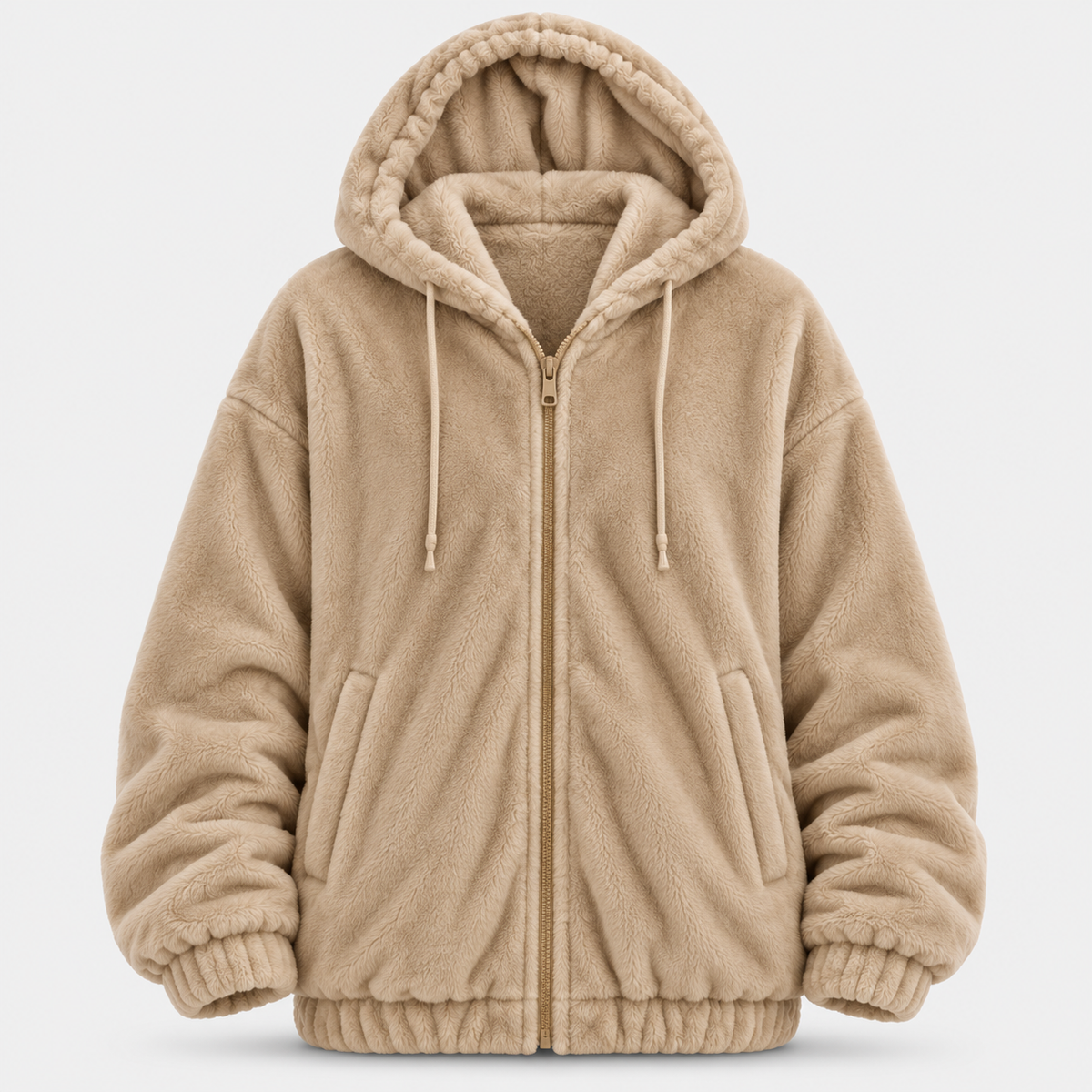 Mara – Women’s Teddy Fleece Hooded Zip Cardigan