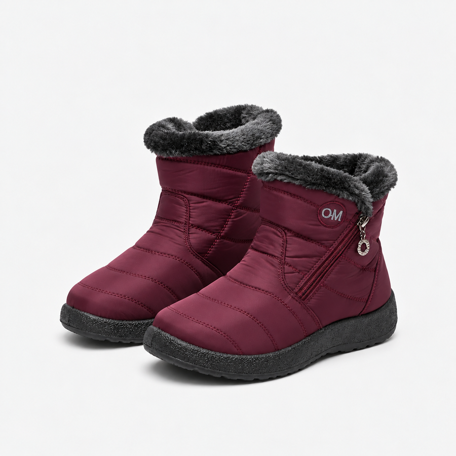 Nora™ | Quilted | Waterproof Non-Slip Zip Ankle Boots
