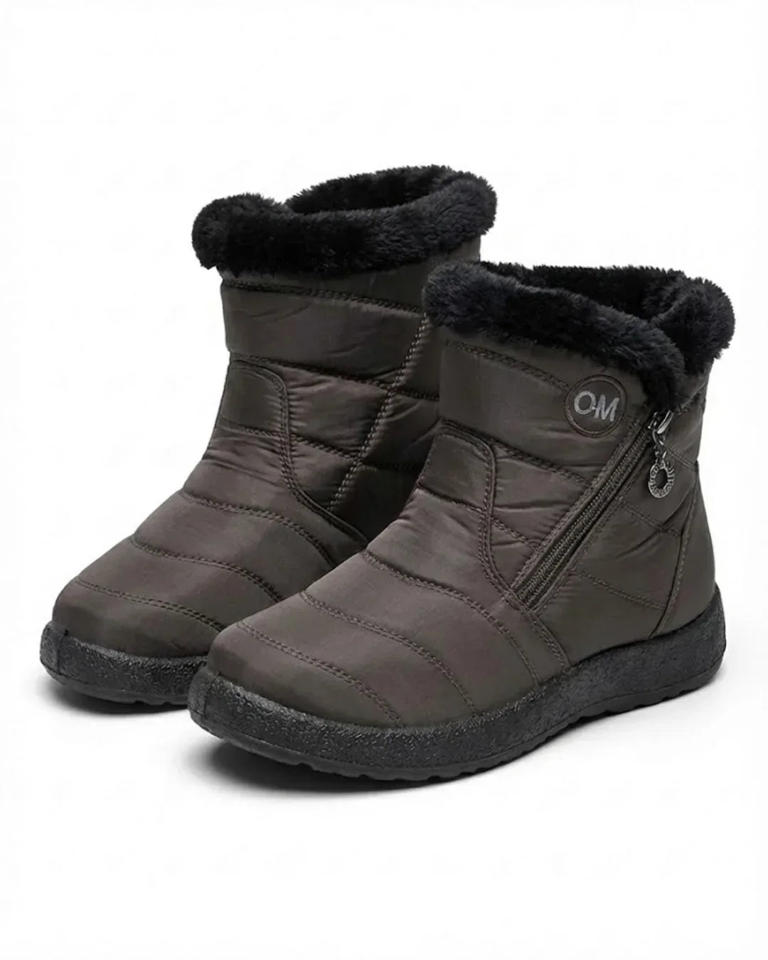 Women’s Quilted Fleece-Lined Zip Ankle Boots