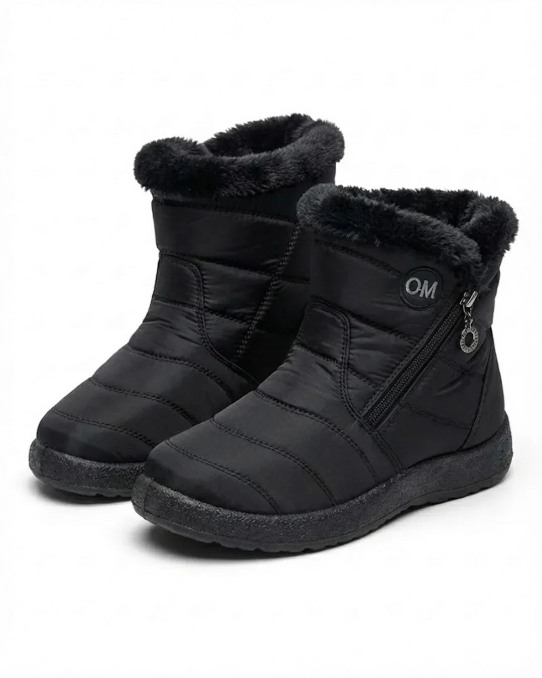 Women’s Quilted Fleece-Lined Zip Ankle Boots