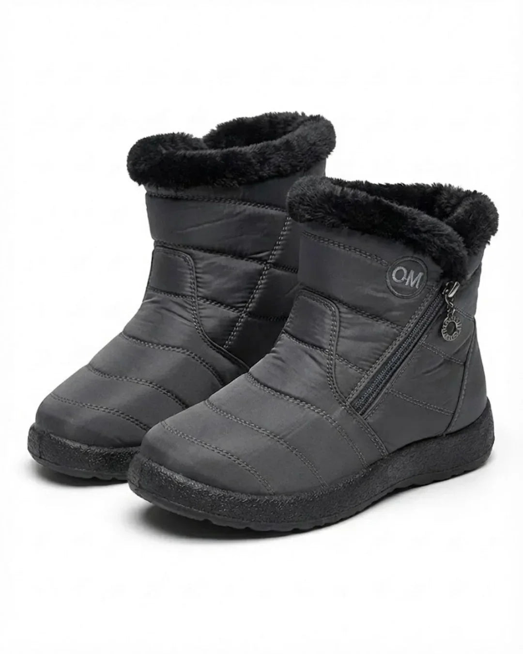 Women’s Quilted Fleece-Lined Zip Ankle Boots