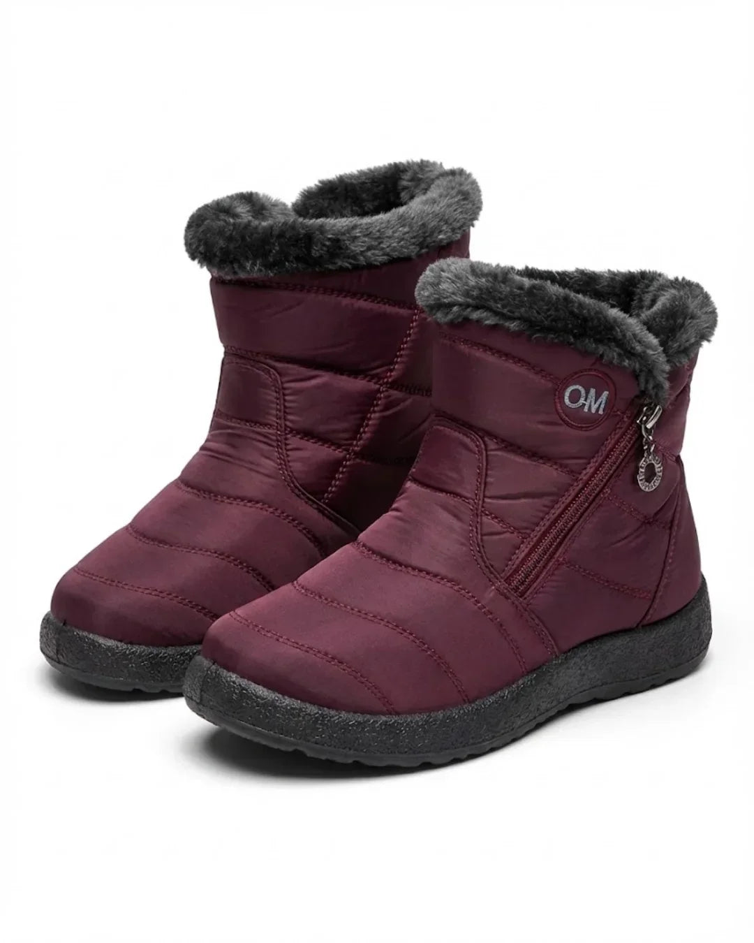 Women’s Quilted Fleece-Lined Zip Ankle Boots
