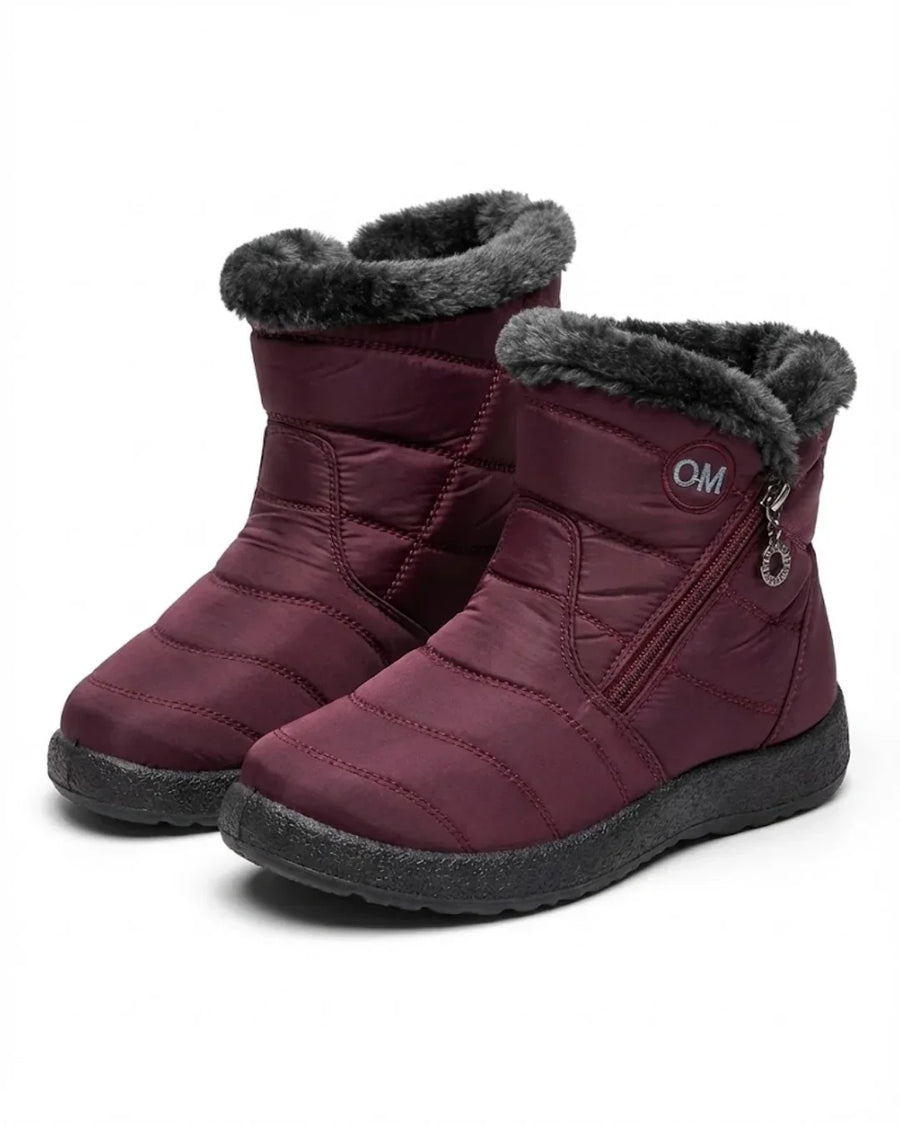 Nora™ | Quilted | Waterproof Non-Slip Zip Ankle Boots