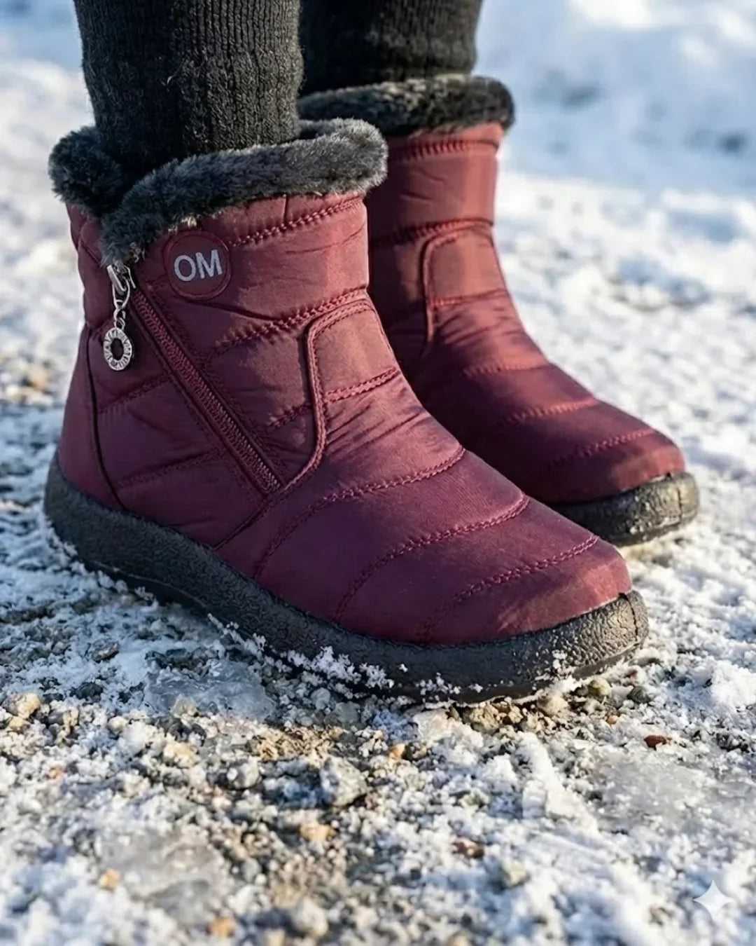 Women’s Quilted Fleece-Lined Zip Ankle Boots