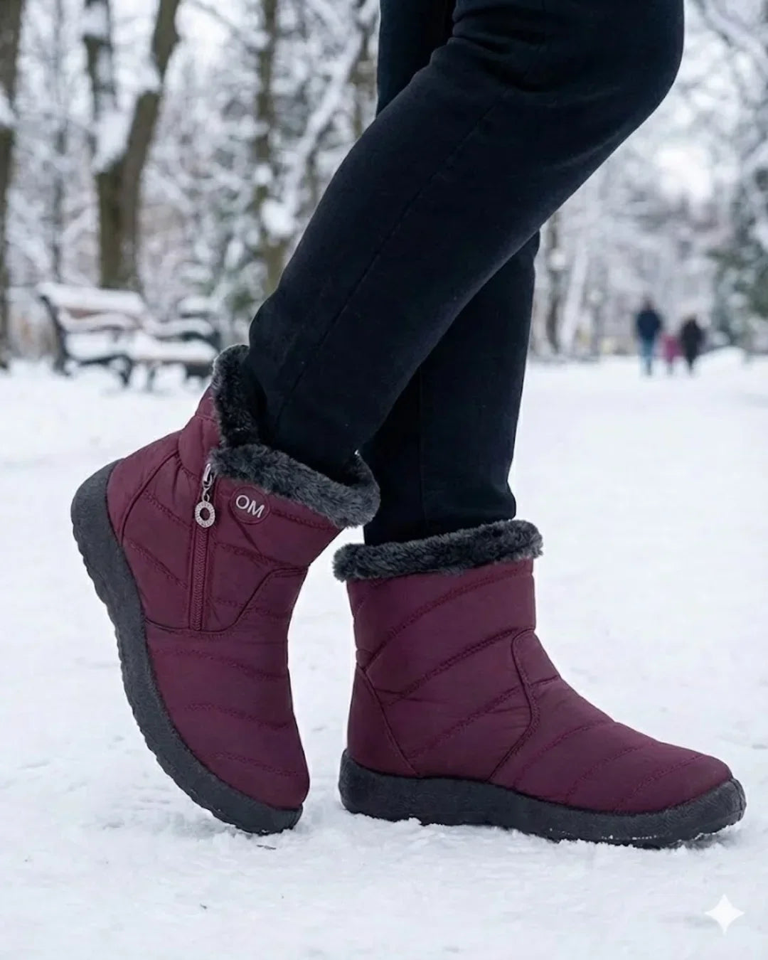 Women’s Quilted Fleece-Lined Zip Ankle Boots