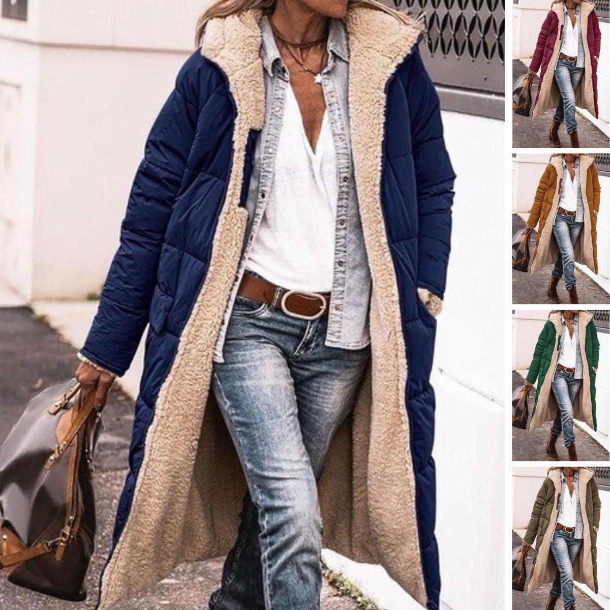 Sofia – Reversible Longline Quilted Coat