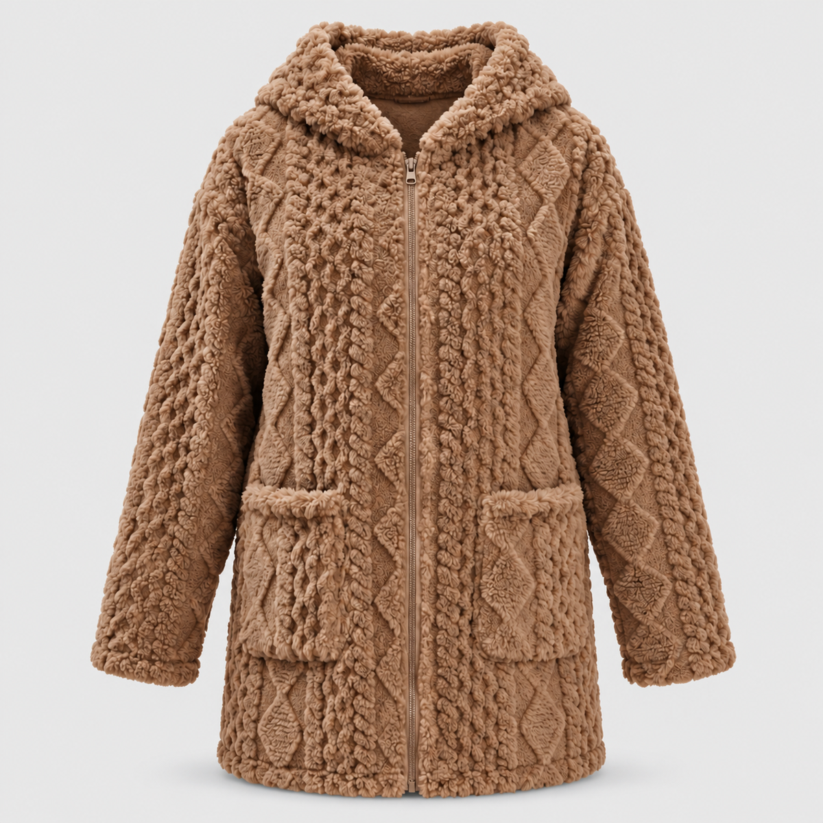 Marlene – Cozy Plush Hooded Cardigan Jacket