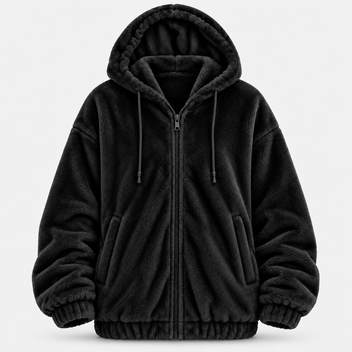 Mara – Women’s Teddy Fleece Hooded Zip Cardigan