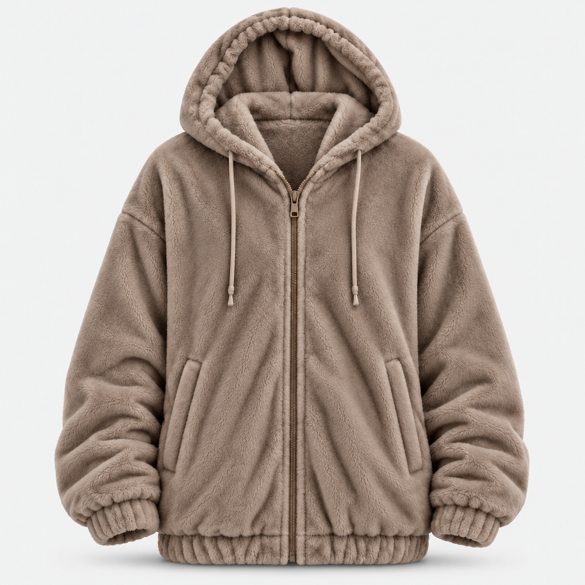 Mara – Women’s Teddy Fleece Hooded Zip Cardigan