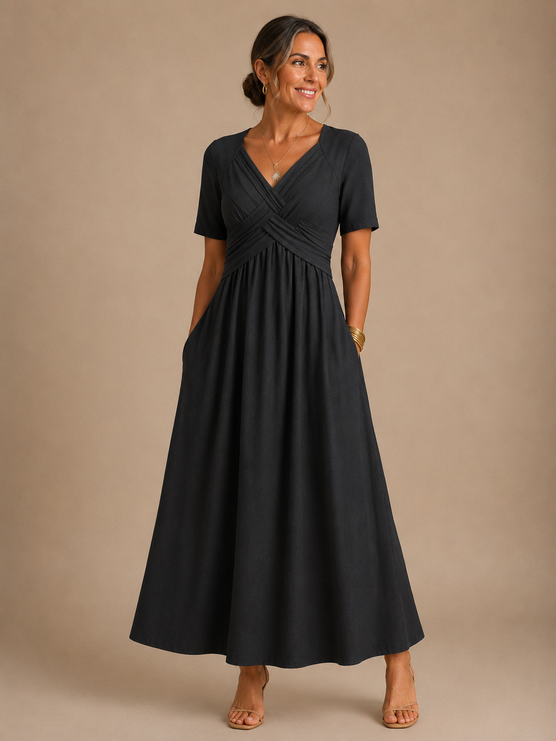 Angeli™ |  Elegant Midi Dress