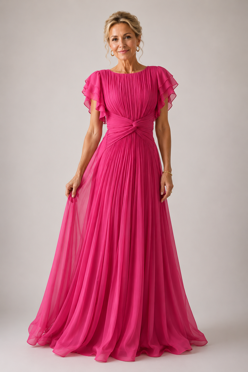 Pleated Evening Dress