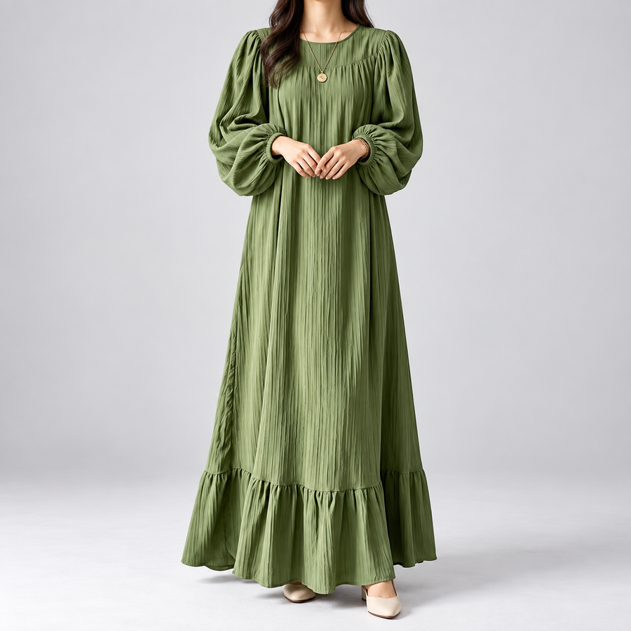 Lillian – Relaxed Ruffle Maxi Dress
