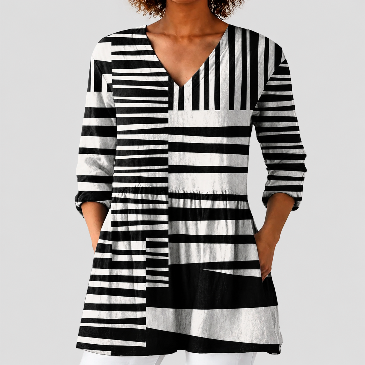 Sophie | Long Blouse with V-Neck