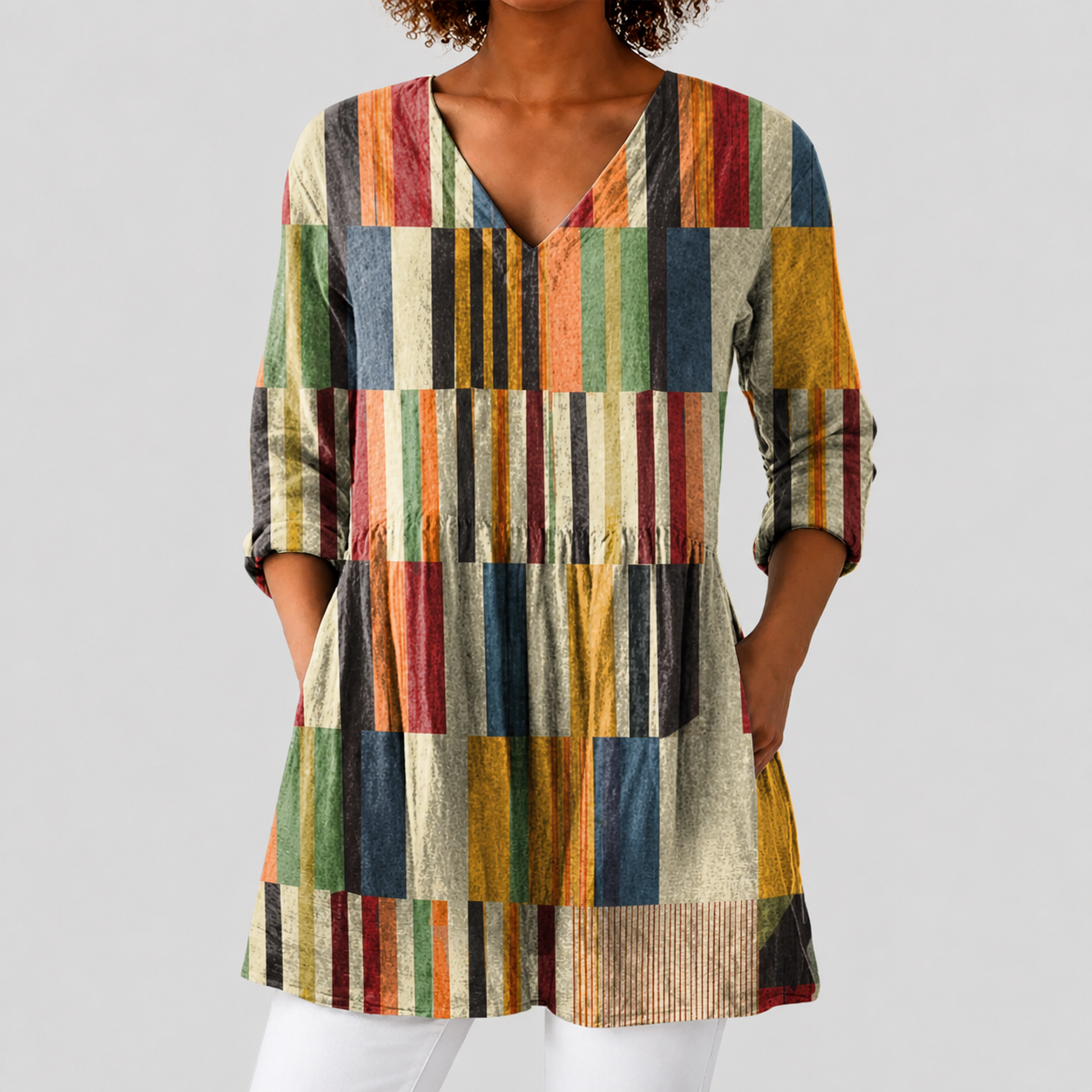 Chloe | Long Blouse with V-Neck