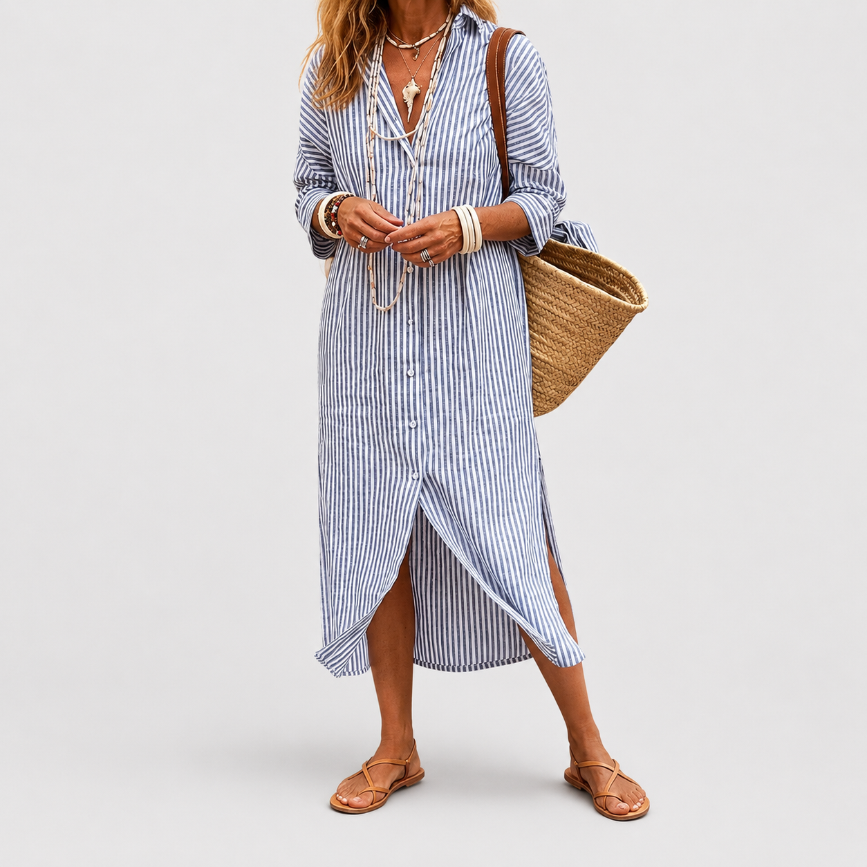 Willow - Elegant Striped Summer Dress